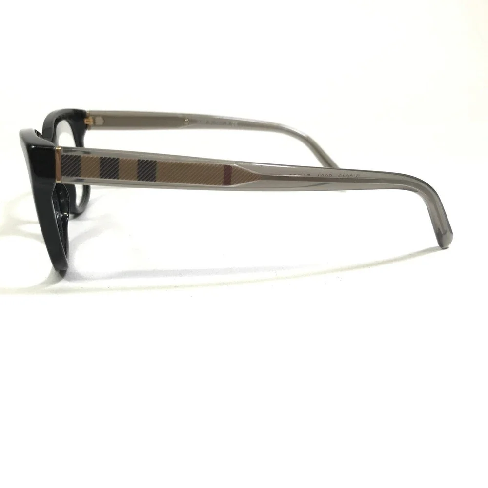 Burberry Eyeglasses Frames B2213 3001 Gray Nova Check Black Cat Eye 51-20-140